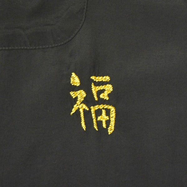 2025SS　ベトジャン風刺繍スーベニアシャツ　レーヨン半袖シャツ