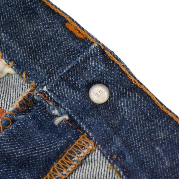 1960-1970年代　Vintage　USA MADE　Lot606 BIG-E　スキニーデニムパンツ　ボタン裏刻印10　オレンジタブ