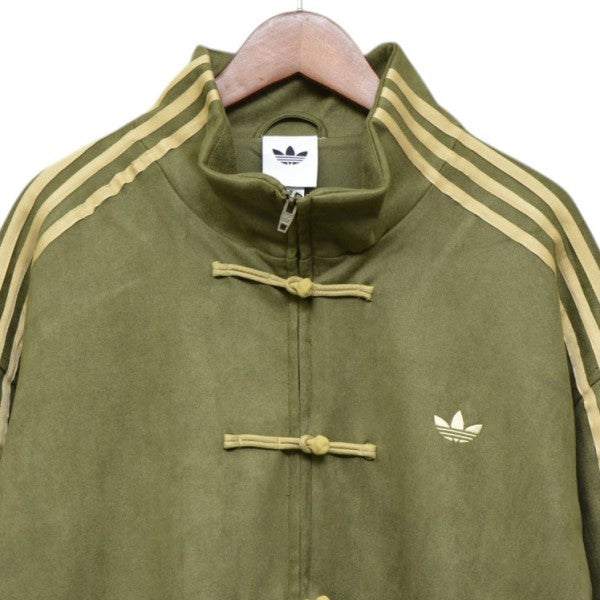 adidas 海外限定 Chinese Track Top Casual Jacket フェイクレザーチャイナジャケット トラックブルゾン KT3847 古着・中古-3枚目のアイテム画像