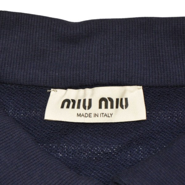 MIU MIU(ミュウミュウ) 2025AW ストライプジッパーポロシャツ ロング