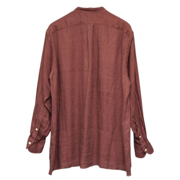 2026SS　フリンジSHIRTS ドゥルンの緯糸アムンゼン　バンドカラーシャツ　MT6103-0610B