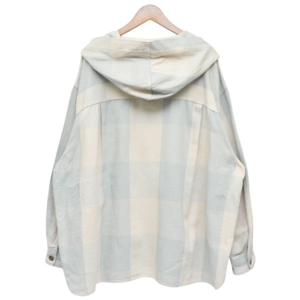 BUFFALO CHECK REGULAR HOODIE SHIRT　バッファローチェックレギュラーフーディシャツ　WJSI0076