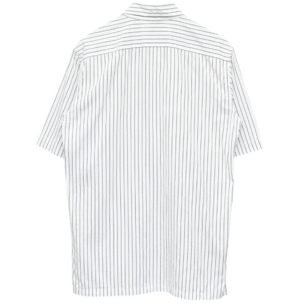 20SSCAMP COLLAR WHITE STRIP SHIRTキャンプカラーホワイトストライプシャツ