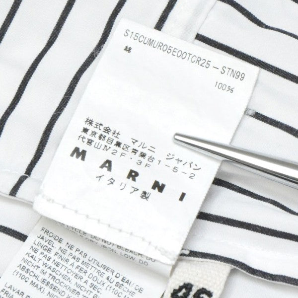20SSCAMP COLLAR WHITE STRIP SHIRTキャンプカラーホワイトストライプシャツ