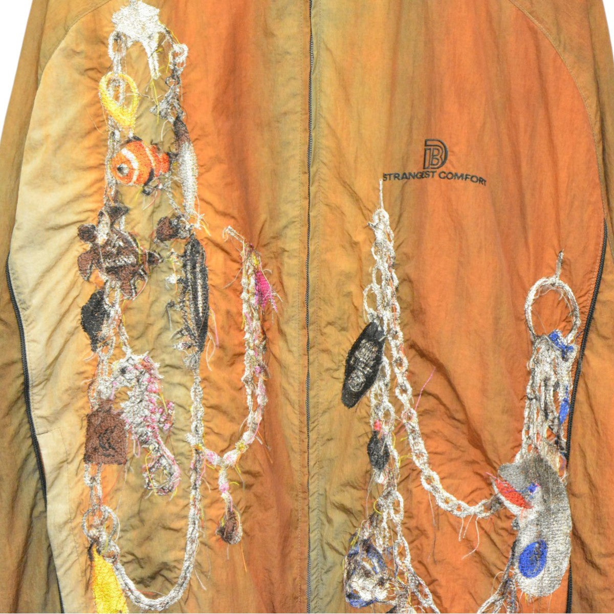 2026SS　EMBROIDERED CHAIN TRACK JACKET　カオス刺繍チェーントラックジャケット　フードブルゾン　26SS22BL252