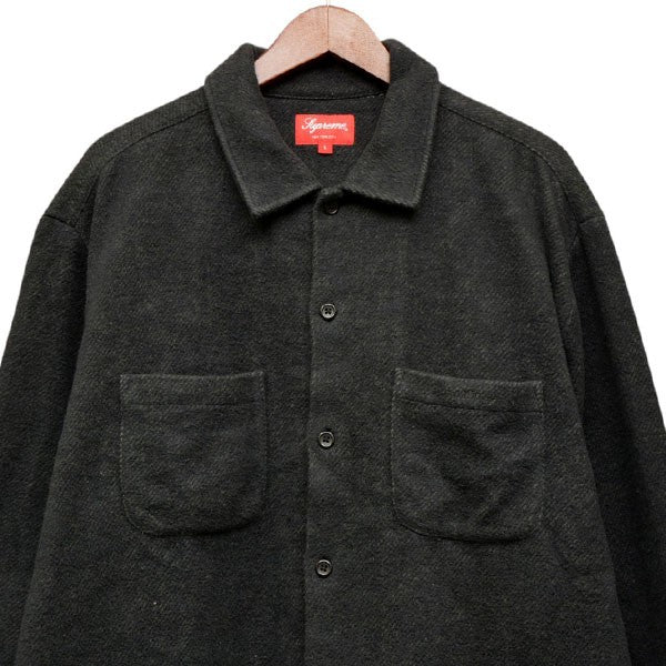 2022AW　Brushed Flannel Twill Shirt　ブラッシュド フランネルツイルシャツ　クラシックロゴ刺繍　シャツジャケット