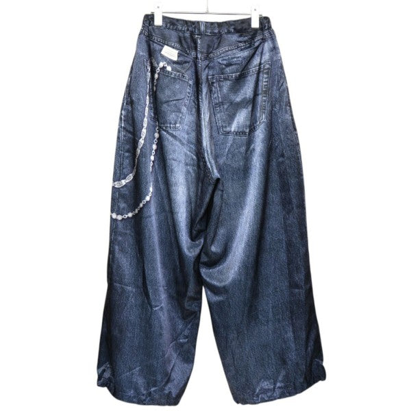 2025AW　DENIM PRINT WIDE PANTS　デニム転写プリントワイドパンツ　NPT-PT-005R