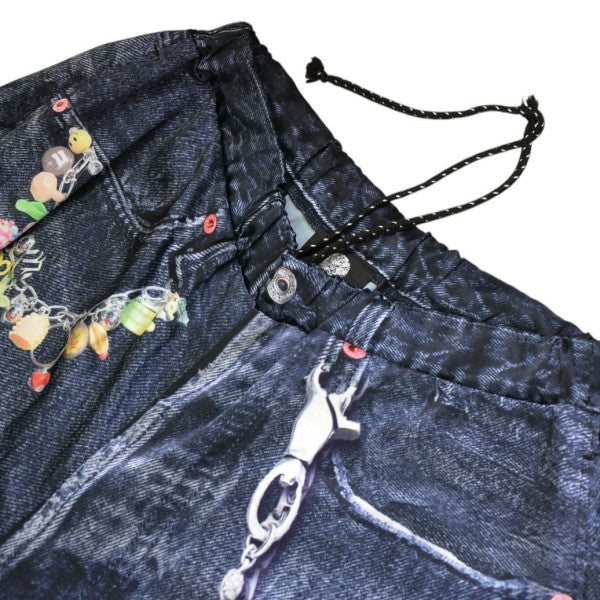 2025AW　DENIM PRINT WIDE PANTS　デニム転写プリントワイドパンツ　NPT-PT-005R