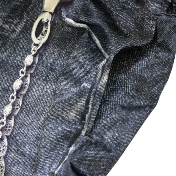 2025AW　DENIM PRINT WIDE PANTS　デニム転写プリントワイドパンツ　NPT-PT-005R