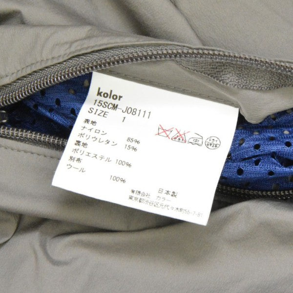 2015SS　ストレッチフィルムテーラードジャケット　ナイロンウール切替ジャケット　15SCM-J08111