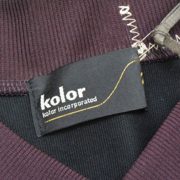 KOLOR 2022SS 度詰め天竺VネックTシャツ 切替Ｔシャツ 22SCM-T08208 古着・中古-5枚目のアイテム画像