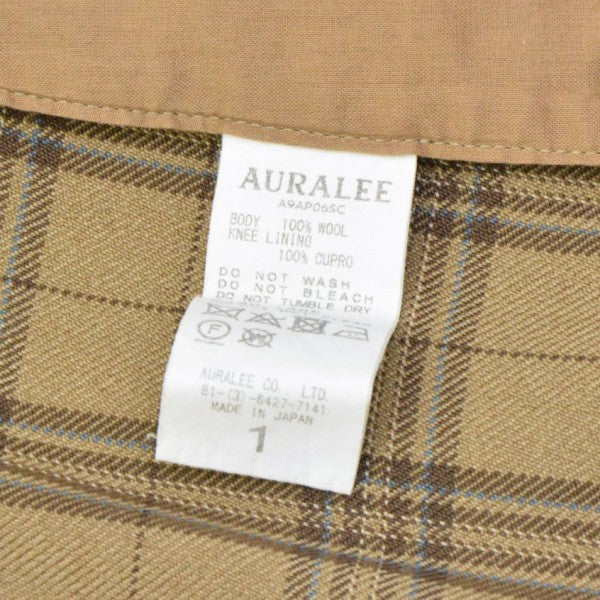 AURALEE 2019AW WOOL SERGE CHECK SLACKS ウールサージチェックスラックス A9AP06SC 古着・中古-6枚目のアイテム画像