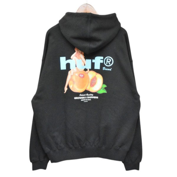 HUF 2025AW Peachy Hoodie プリントプルオーバーパーカー 古着・中古-2枚目のアイテム画像