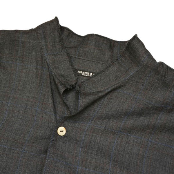 MAATEE＆SONS 2026SS ARTI SHIRTS H WOOL スタンドカラーチェックシャツ MT6103-0609A 古着・中古-3枚目のアイテム画像
