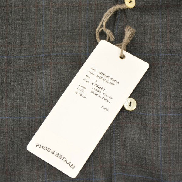 MAATEE＆SONS 2026SS ARTI SHIRTS H WOOL スタンドカラーチェックシャツ MT6103-0609A 古着・中古-6枚目のアイテム画像