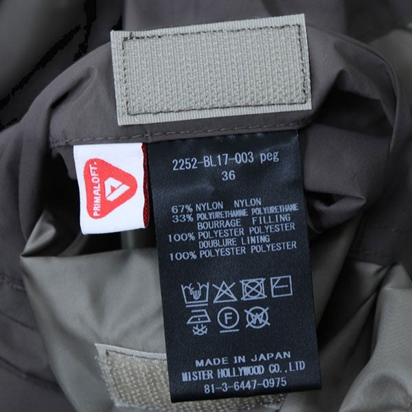 2025AW　PUFFER JACKET　中綿ジャケット　ジップアップブルゾン　2252-BL17-003