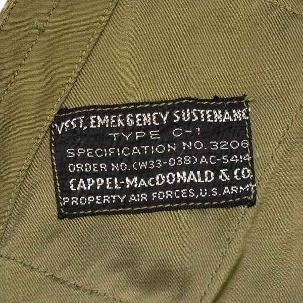 1940年代　Vintage　TYPE C-1 VEST　ミリタリーベスト　3206