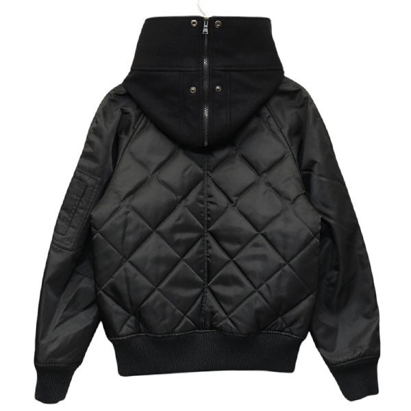 2012AW　メルトンウールキルティング切替ジャケット　ハイネッククロップドブルゾン　BSP78