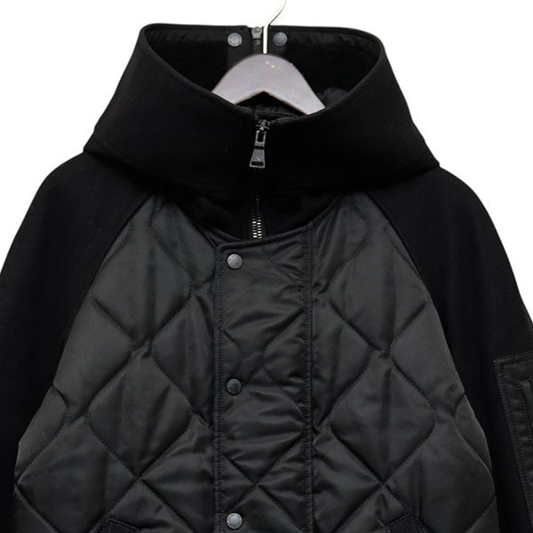 2012AW　メルトンウールキルティング切替ジャケット　ハイネッククロップドブルゾン　BSP78