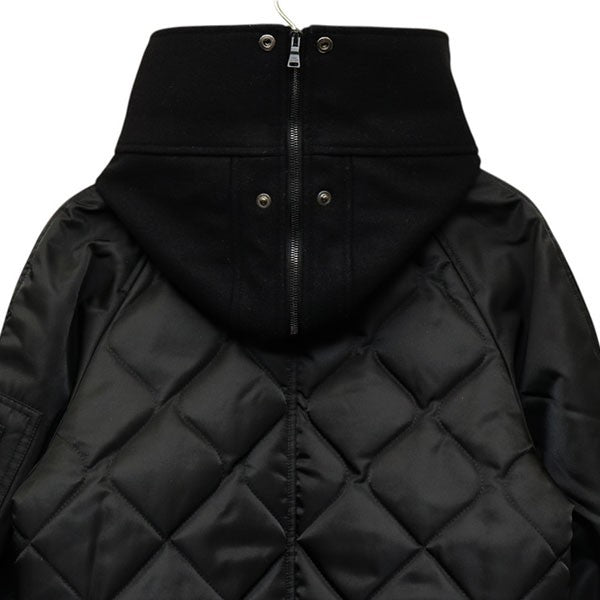 2012AW　メルトンウールキルティング切替ジャケット　ハイネッククロップドブルゾン　BSP78