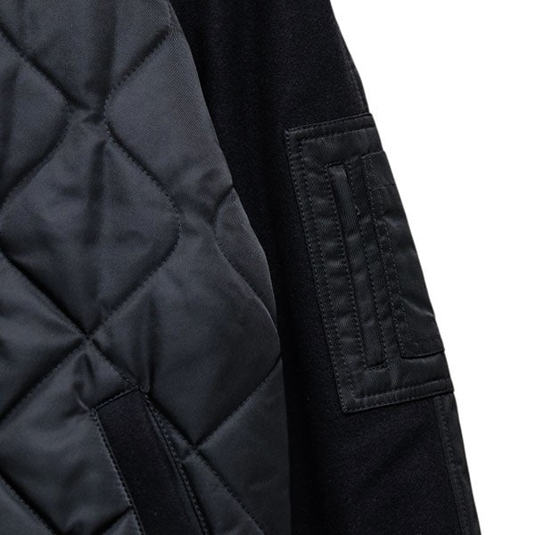 2012AW　メルトンウールキルティング切替ジャケット　ハイネッククロップドブルゾン　BSP78