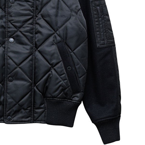 2012AW　メルトンウールキルティング切替ジャケット　ハイネッククロップドブルゾン　BSP78