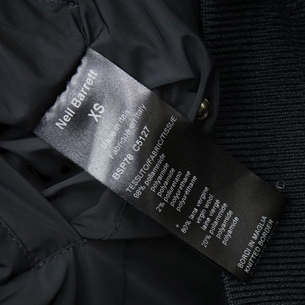 2012AW　メルトンウールキルティング切替ジャケット　ハイネッククロップドブルゾン　BSP78