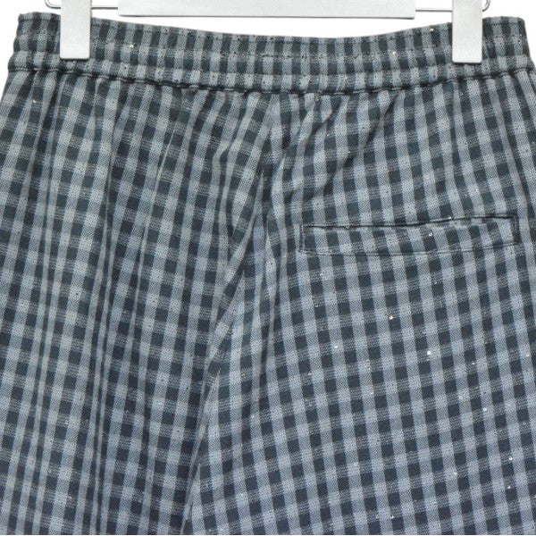 2026SS　SPARKLING PLAID WIDE EASY PANTS　スパークリングプレイドワイドイージーパンツ　チェックバギーパンツ　M26U6PL009