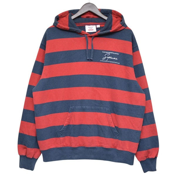 2024AW　Hooded Sweatshirt　ボーダープルオーバーパーカー　スウェット