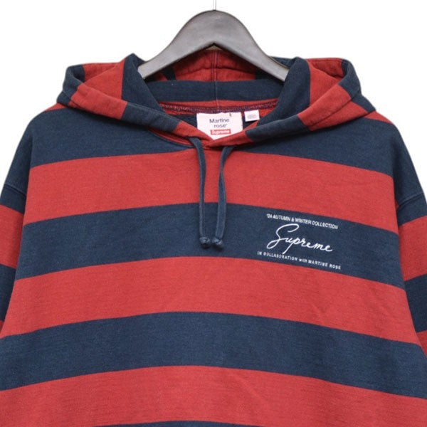 2024AW　Hooded Sweatshirt　ボーダープルオーバーパーカー　スウェット