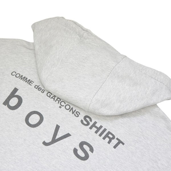 Cotton pile plain cotton rib with logo print　バックプリントジップパーカー　スウェット　W25928