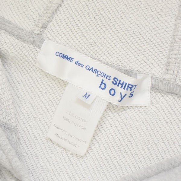 Cotton pile plain cotton rib with logo print　バックプリントジップパーカー　スウェット　W25928