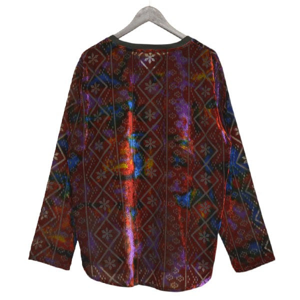 2024SS　VINTAGE LACE VELVET PULLOVER　総柄ベロアロングスリーブTシャツ　T24SS-SH04