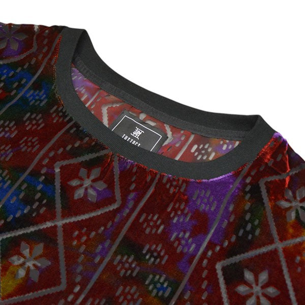 2024SS　VINTAGE LACE VELVET PULLOVER　総柄ベロアロングスリーブTシャツ　T24SS-SH04
