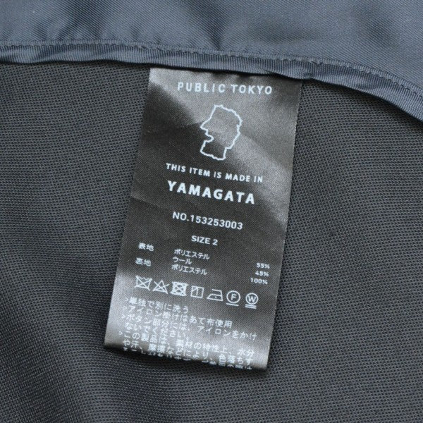 AQUA WOOL　カルゼダブルジャケット　アクアウールテーラードジャケット　153253003