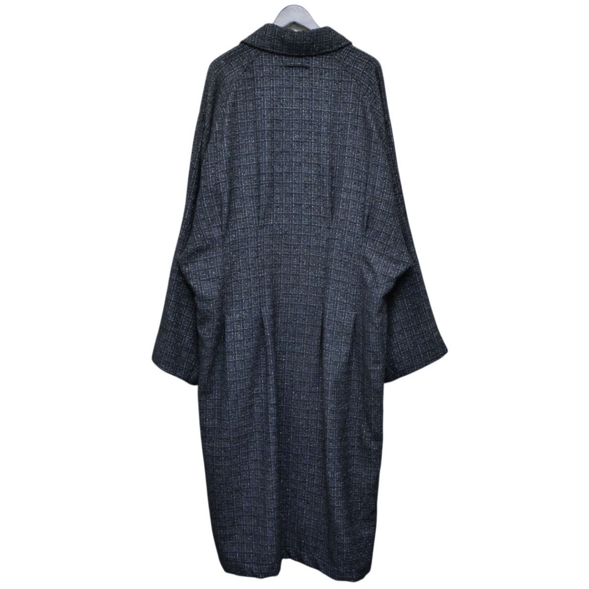 DAIRIKU 2025AW Big-Sleeve Tucked Tweed Coat ビッグスリーブタックツイードロングステンカラーコート 25AW O8 古着・中古-2枚目のアイテム画像