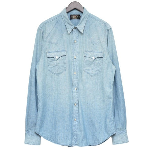 Buffalo Western Shirt Chambray Davey Washバッファローウェスタンシャツ782796403001