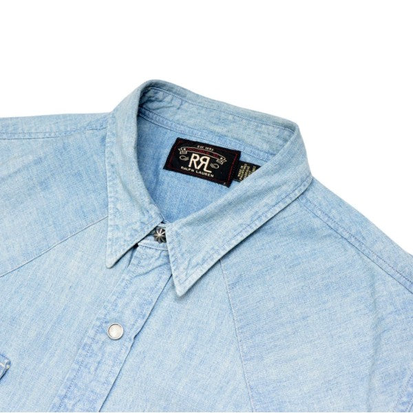 Buffalo Western Shirt Chambray Davey Washバッファローウェスタンシャツ782796403001