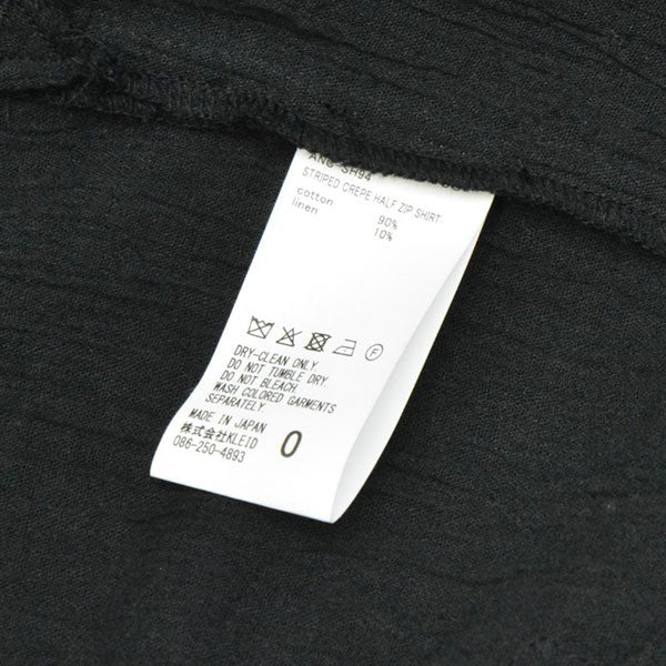 ANCELLM 2026SS CREPE HALF ZIP SHIRT クレープハーフジップシャツ ANC-SH94 古着・中古-6枚目のアイテム画像