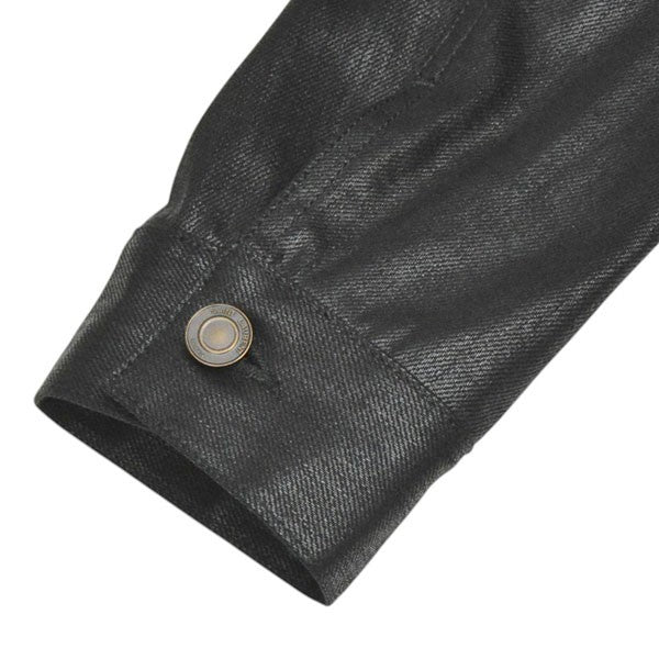 Saint Laurent Paris 2018年 コーティングデニムジャケット トラッカージャケット 537045 YB825 古着・中古-4枚目のアイテム画像