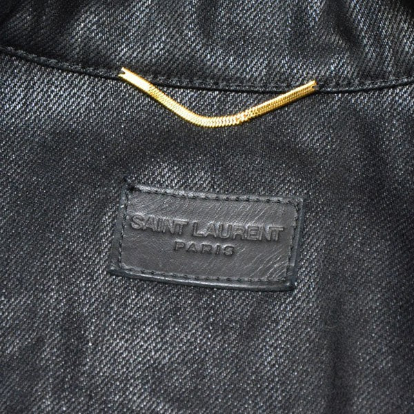 Saint Laurent Paris 2018年 コーティングデニムジャケット トラッカージャケット 537045 YB825 古着・中古-5枚目のアイテム画像