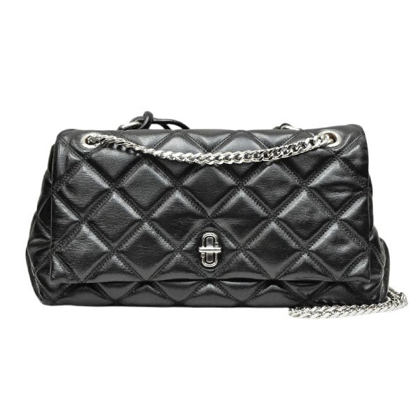 MARC JACOBS QUILTED LEATHER DUAL BAG THE DUAL CHAIN SHOULDER MEDIUM キルティングレザーデュアルショルダーバッグ 2S5HCR007H02-001 古着・中古-1枚目のアイテム画像