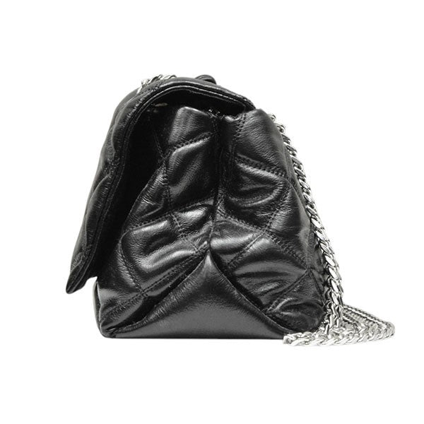 MARC JACOBS QUILTED LEATHER DUAL BAG THE DUAL CHAIN SHOULDER MEDIUM キルティングレザーデュアルショルダーバッグ 2S5HCR007H02-001 古着・中古-2枚目のアイテム画像