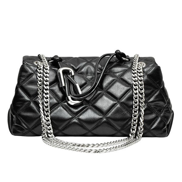 MARC JACOBS QUILTED LEATHER DUAL BAG THE DUAL CHAIN SHOULDER MEDIUM キルティングレザーデュアルショルダーバッグ 2S5HCR007H02-001 古着・中古-3枚目のアイテム画像