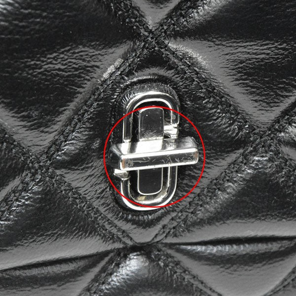 MARC JACOBS QUILTED LEATHER DUAL BAG THE DUAL CHAIN SHOULDER MEDIUM キルティングレザーデュアルショルダーバッグ 2S5HCR007H02-001 古着・中古-6枚目のアイテム画像