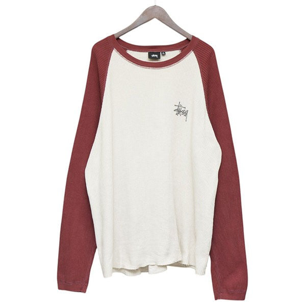 stussy 2 Tone Thermal サーマルロングスリーブTシャツ 1140362 古着・中古-1枚目のアイテム画像