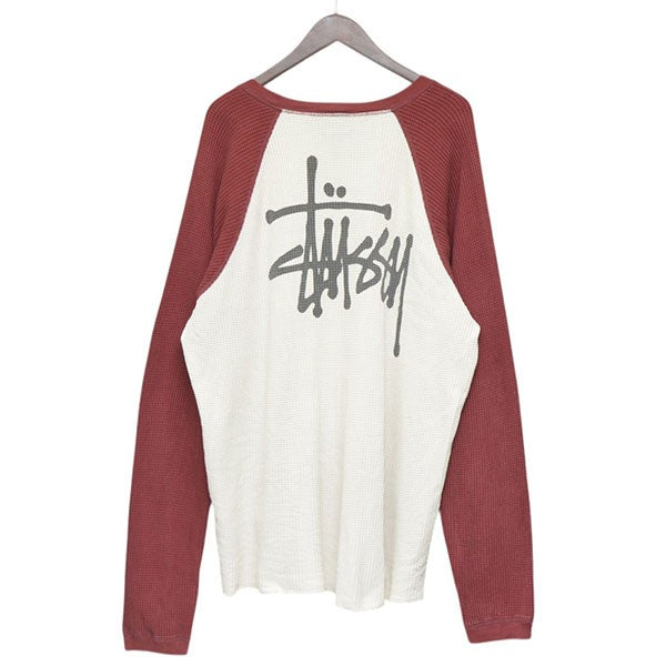 stussy 2 Tone Thermal サーマルロングスリーブTシャツ 1140362 古着・中古-2枚目のアイテム画像