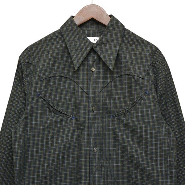 TOGA TOO Cotton plaid shirt ウエスタンチェックシャツ TZ242-FJ905 古着・中古-3枚目のアイテム画像
