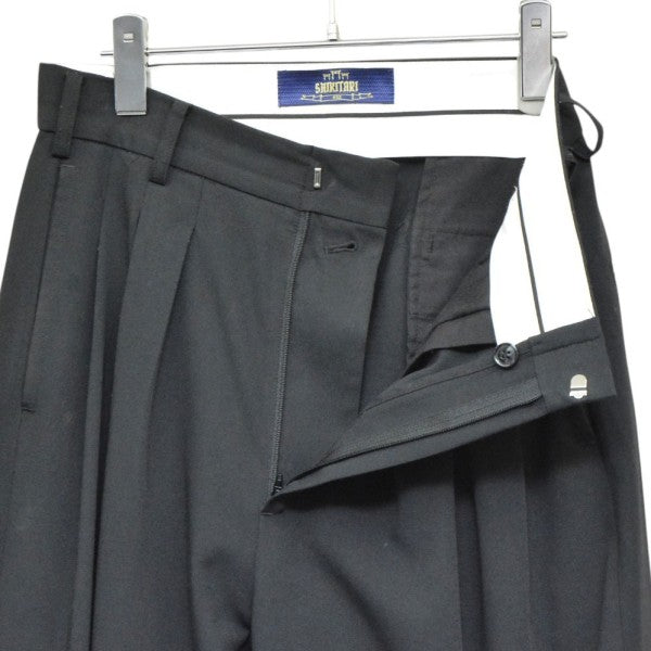 タックワイドストレートスラックス　ワイドパンツ　SHIKITARI2024-8