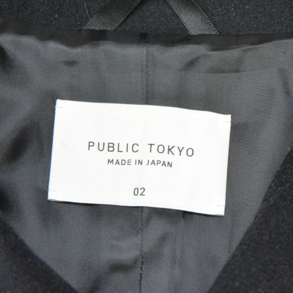 PUBLIC TOKYO Super140s マルチウェイ メルトンオーバーサイズスタンドコート スタンドカラーコート メルトンウール 152651002 古着・中古-7枚目のアイテム画像